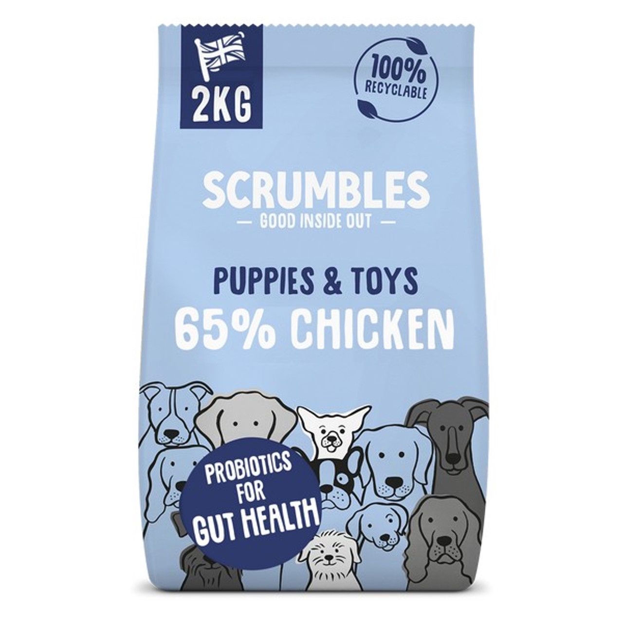 Scrumbles Dry Dog Food Puppy Chicken 2kg