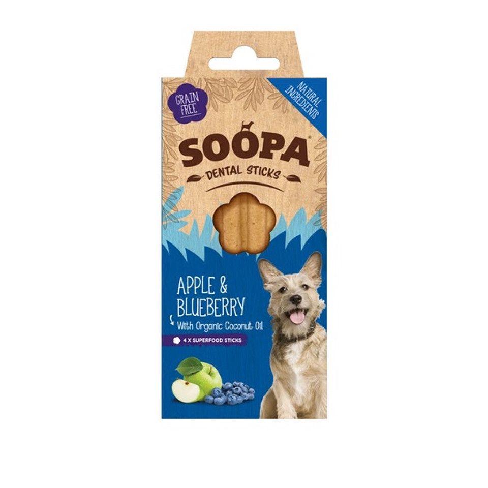Soopa Apple &amp; Blueberry Dental Sticks 100g