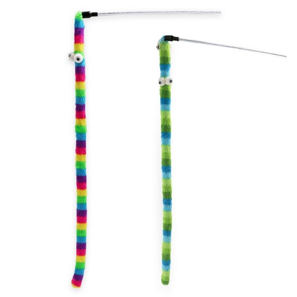 Ancol Wiggle Worm Cat Dangler Rainbow