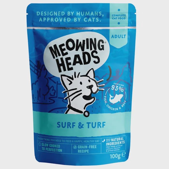 Meowing Heads Surf &amp; Turf 100g