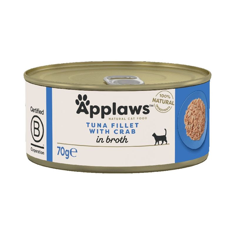 Applaws Cat Can Tuna Fillet with Crab 70g