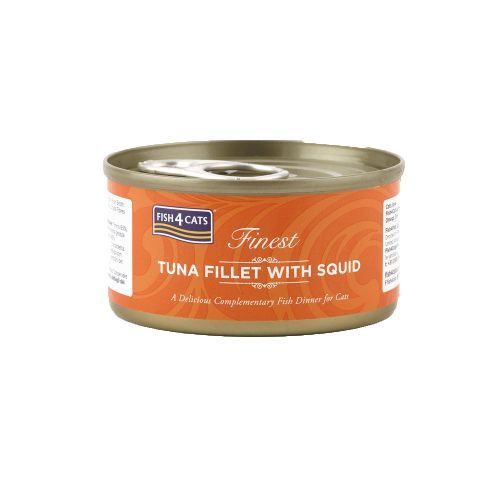 Fish4cats Can Tuna Fillet With Squid 70g