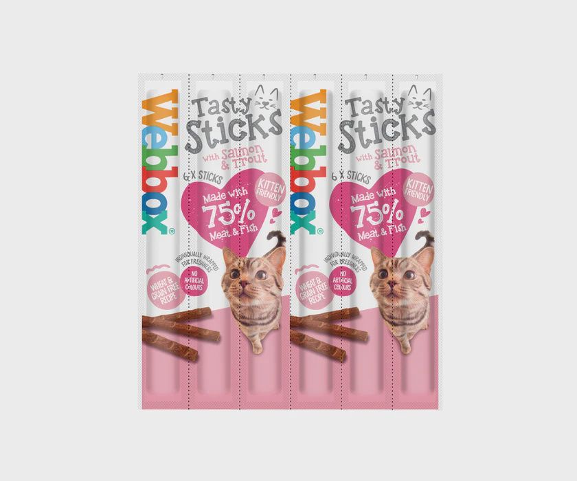 Webbox Tasty Sticks Salmon &amp; Trout 6Pk