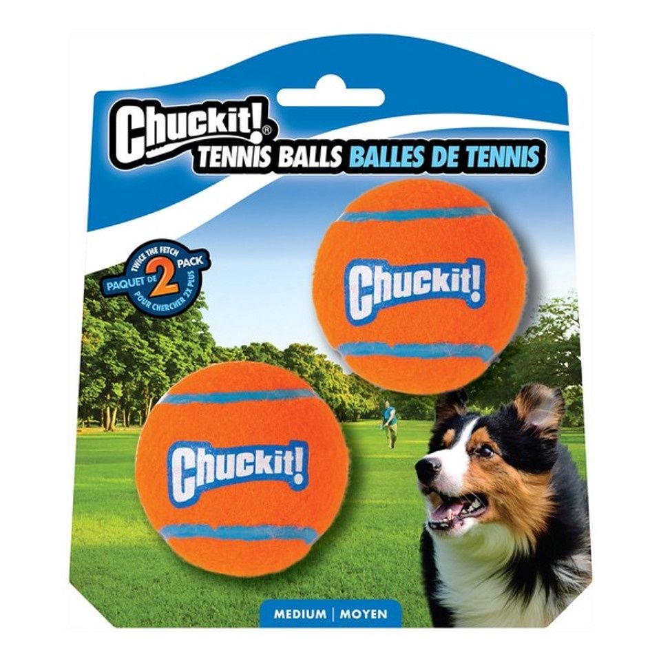 Chuckit! Fetch Tennis Ball Medium 2 Pack