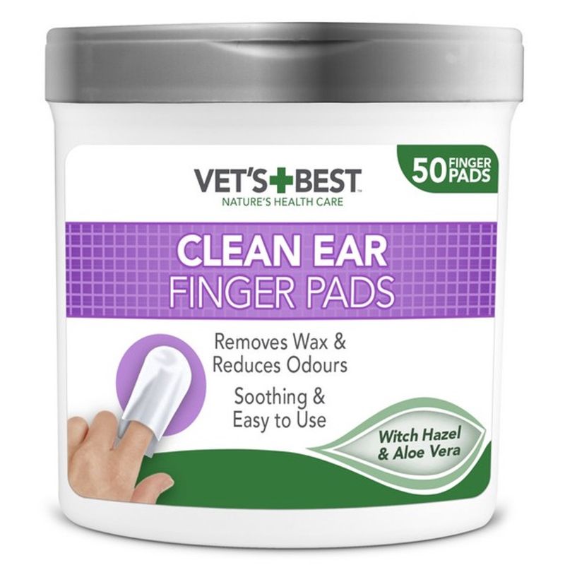 Vets Best Clean Ear Finger Pads Pack 50