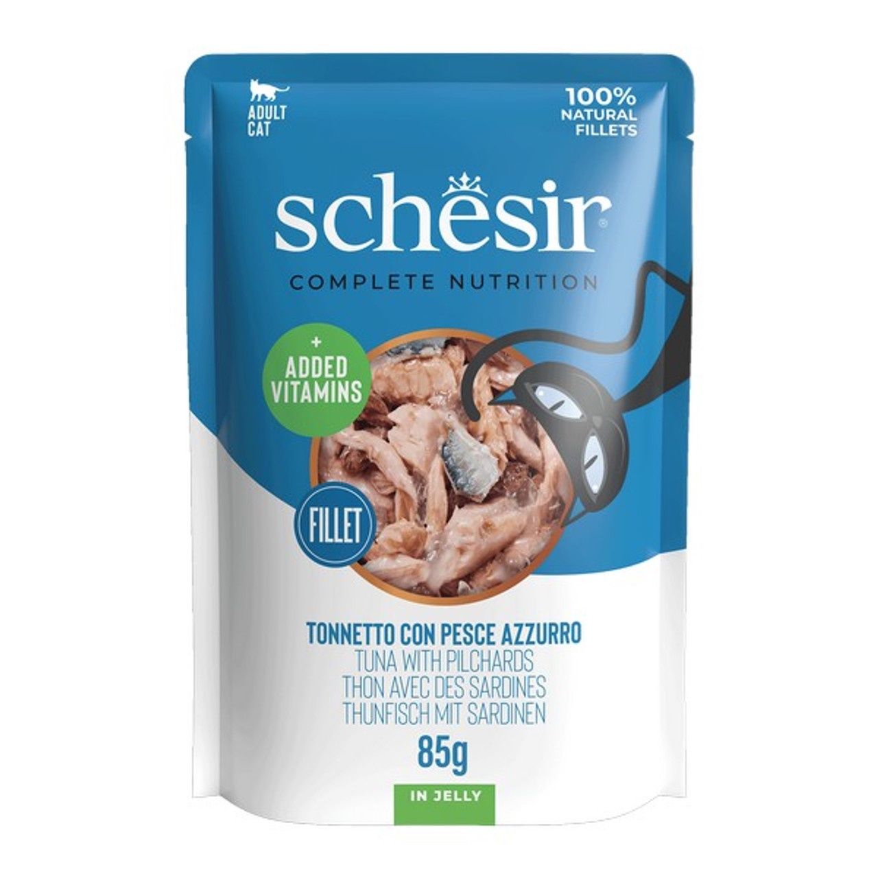 Schesir Tuna with Pilchards In Jelly Pouch 85g