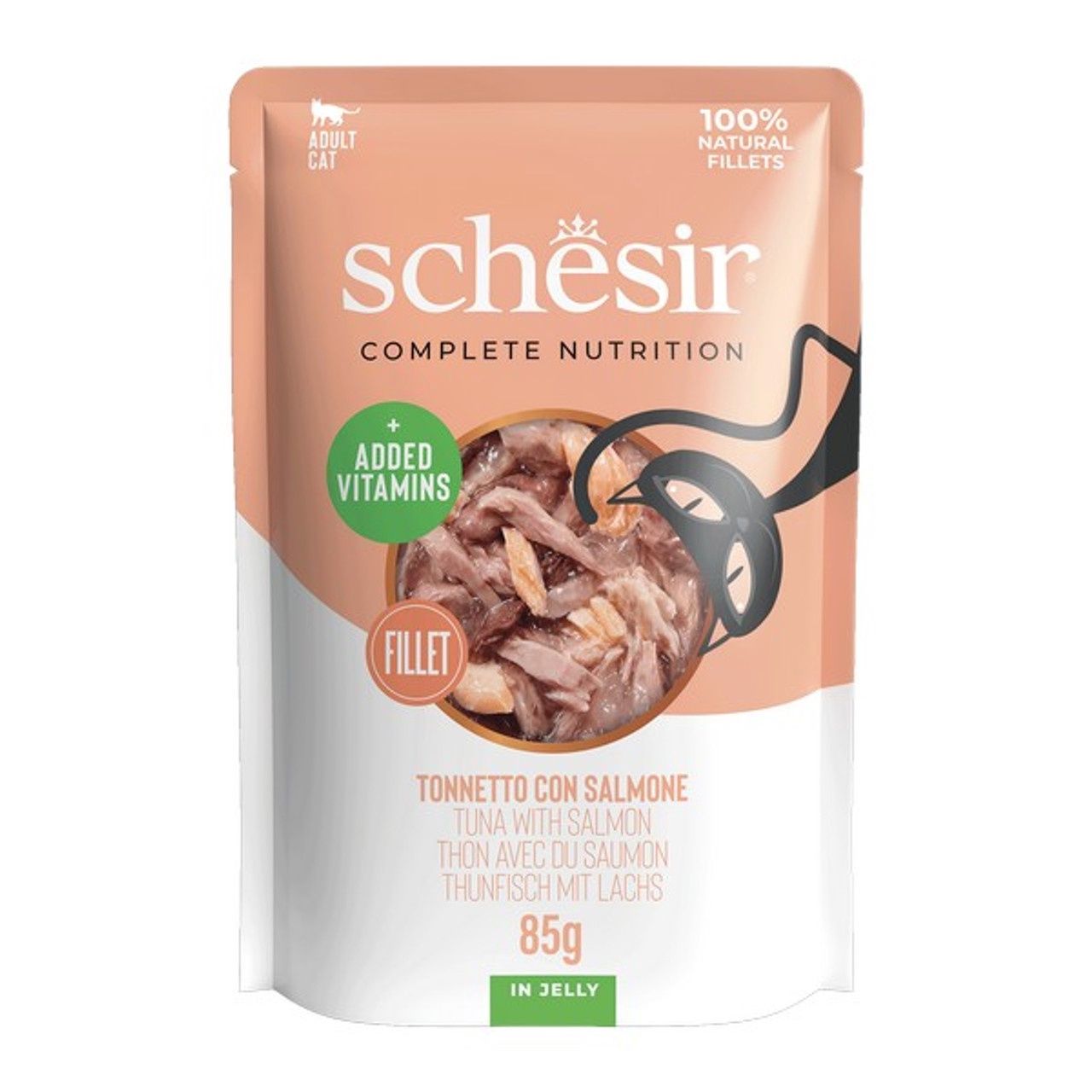 Schesir Tuna with Salmon In Jelly Pouch 85g