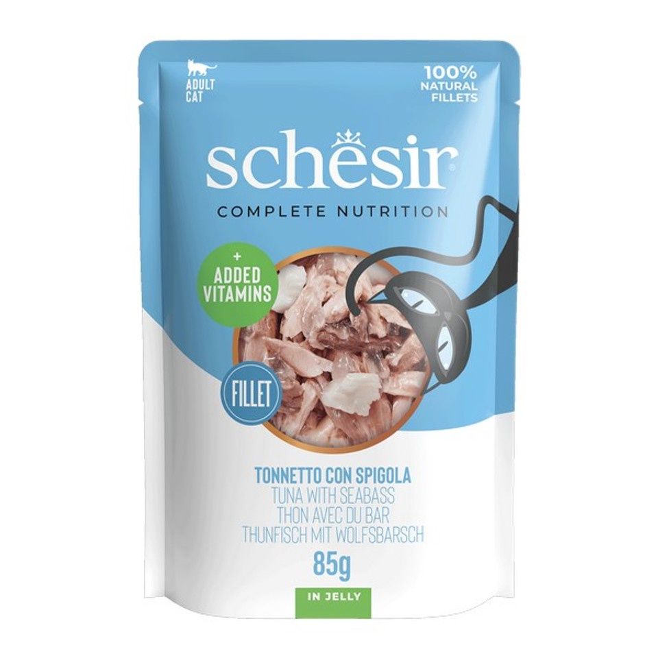 Schesir Tuna with Seabass In Jelly Pouch 85g