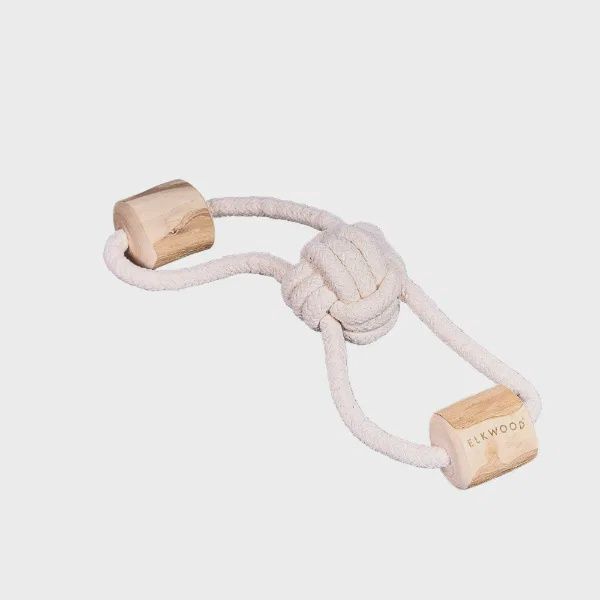 Coffee Wood Knot Dumbell Toy