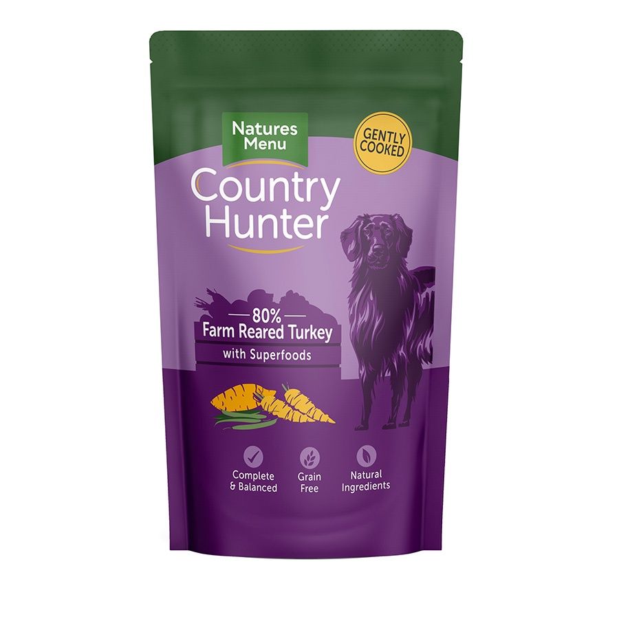 Natures Menu Country Hunter Dog Pouch Turkey 150g