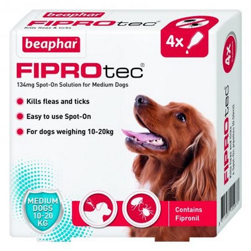 Beaphar Fiprotec Spot On Medium Dog (4 Pipettes) Beaphar Fiprotec Spot On Medium Dog (4 Pipettes)