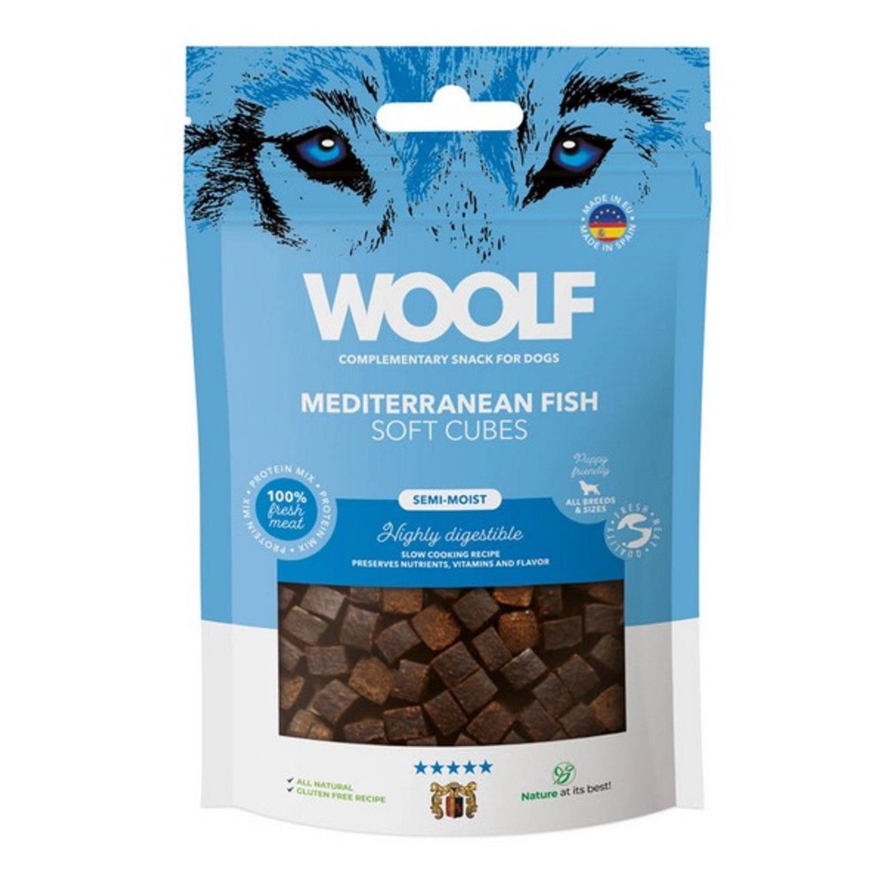 Woolf Soft Cubes - Mediteranean Fish 100g