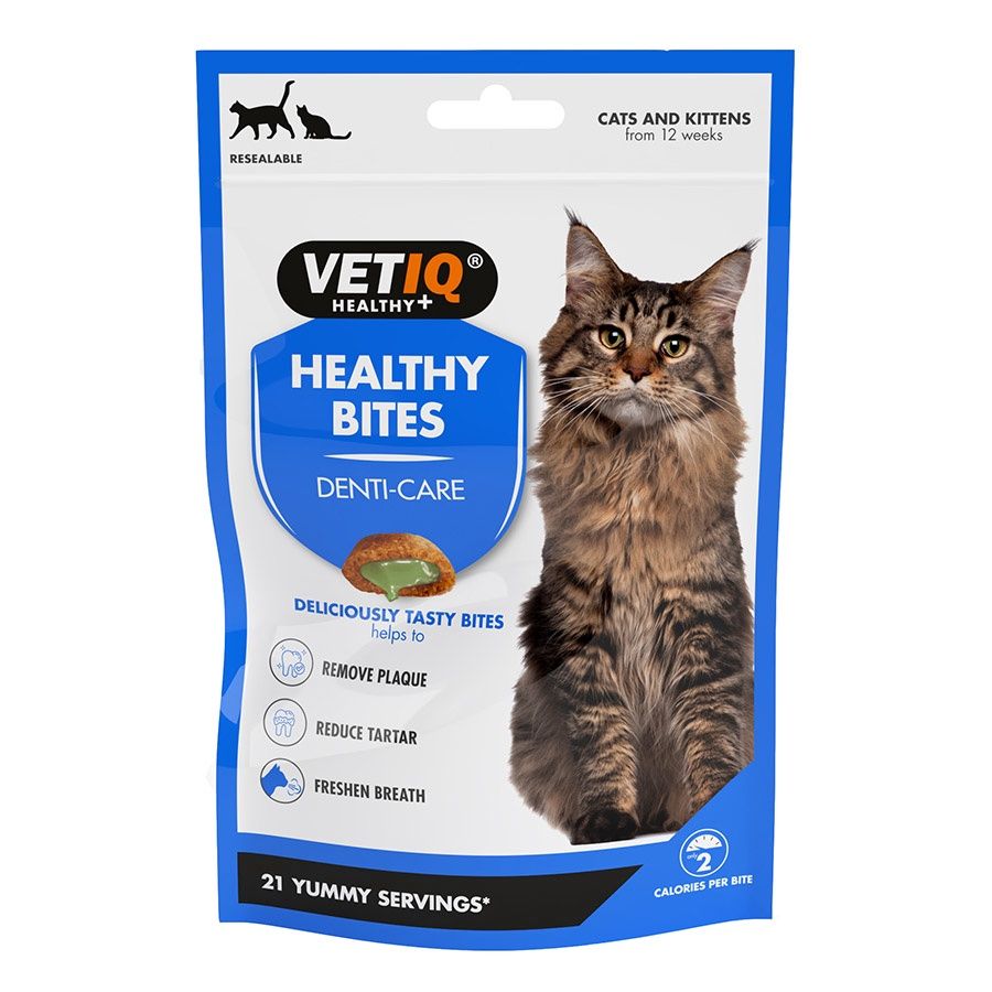 Vet Iq Healthy Bites Cat Breath &amp; Dental Treats 65g