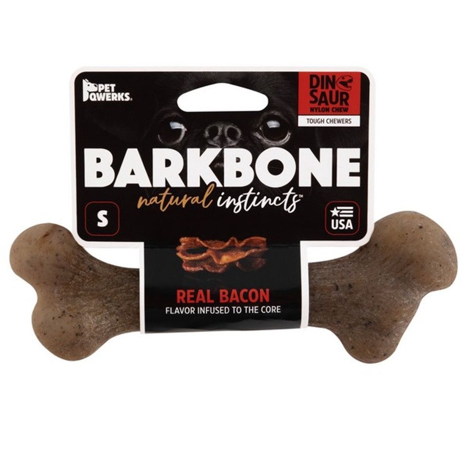 Pet Querks Dino Barkbone Bacon Small