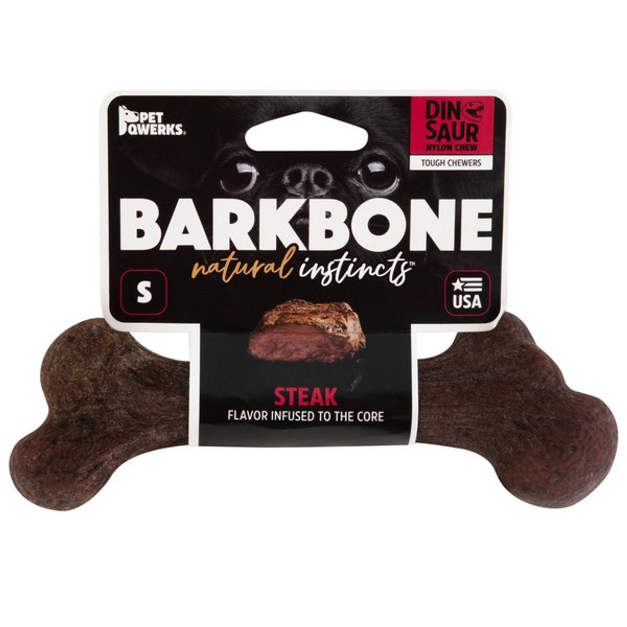 Pet Querks Dino Barkbone Small Steak
