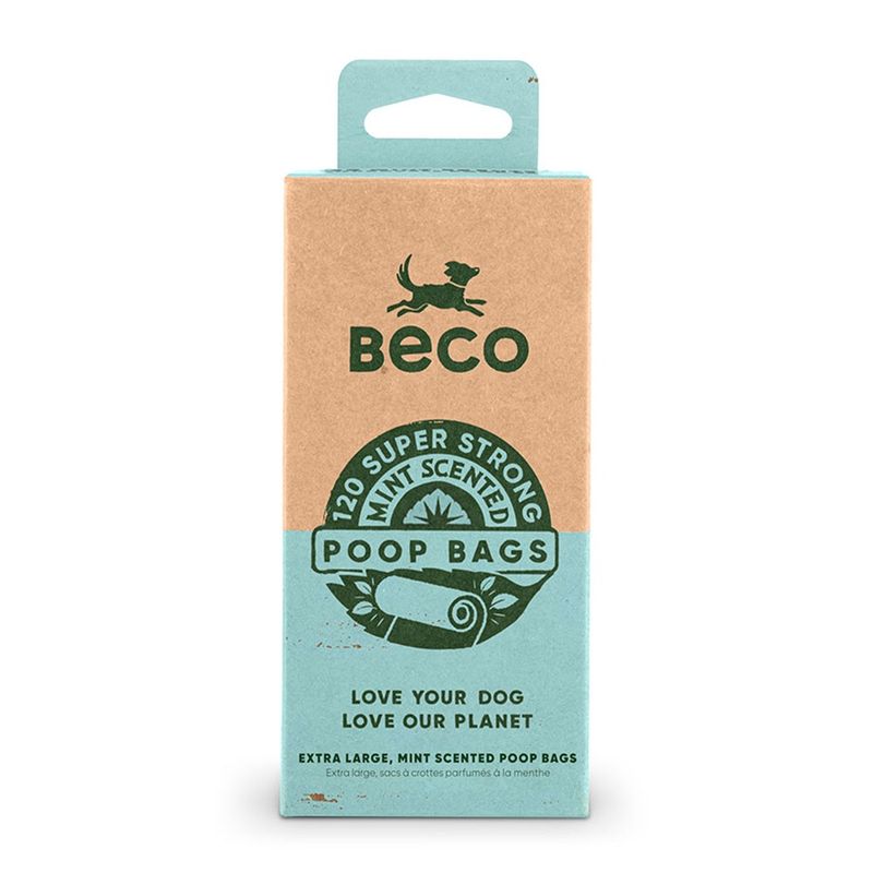 Beco Mint Scented Recycled Poop Bags x120 Pack Beco Mint Scented Recycled Poop Bags x120 Pack