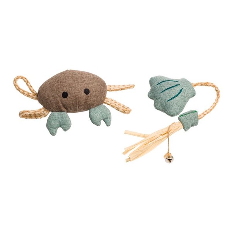 House of Paws 2pk Seashell Rope &amp; Crab Eco Cat Toy