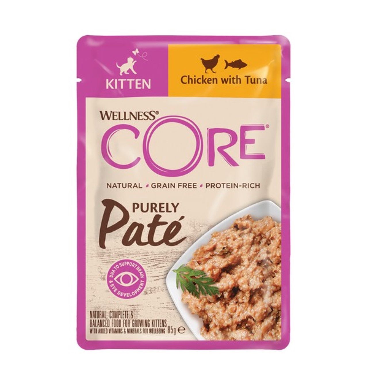 Wellness CORE Cat Wet Purely Paté Kitten Chicken with Tuna 85g
