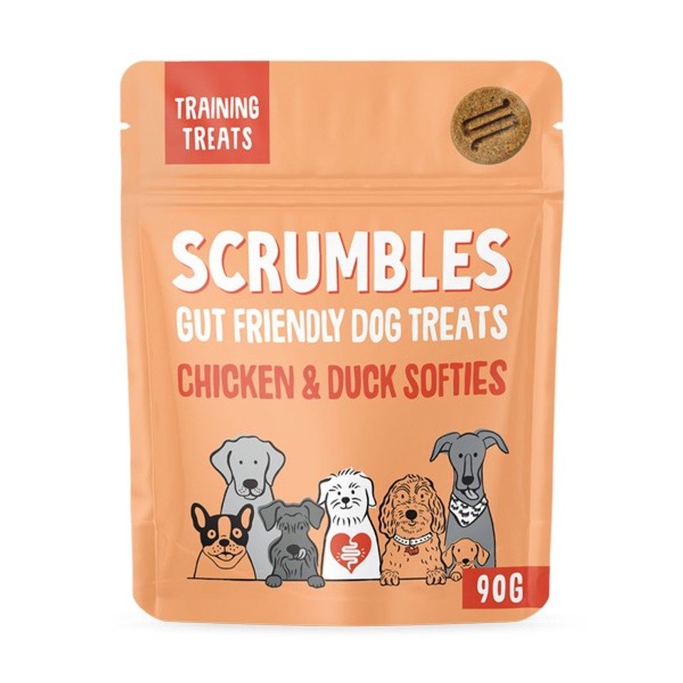 Scrumbles Dog Treats Softies Chicken and Duck 90g