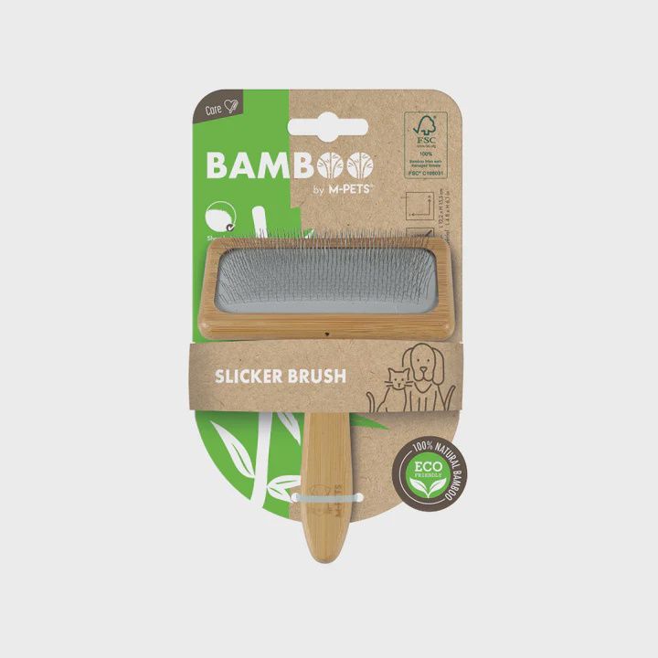 M-PETS Bamboo Slicker Brush - Large