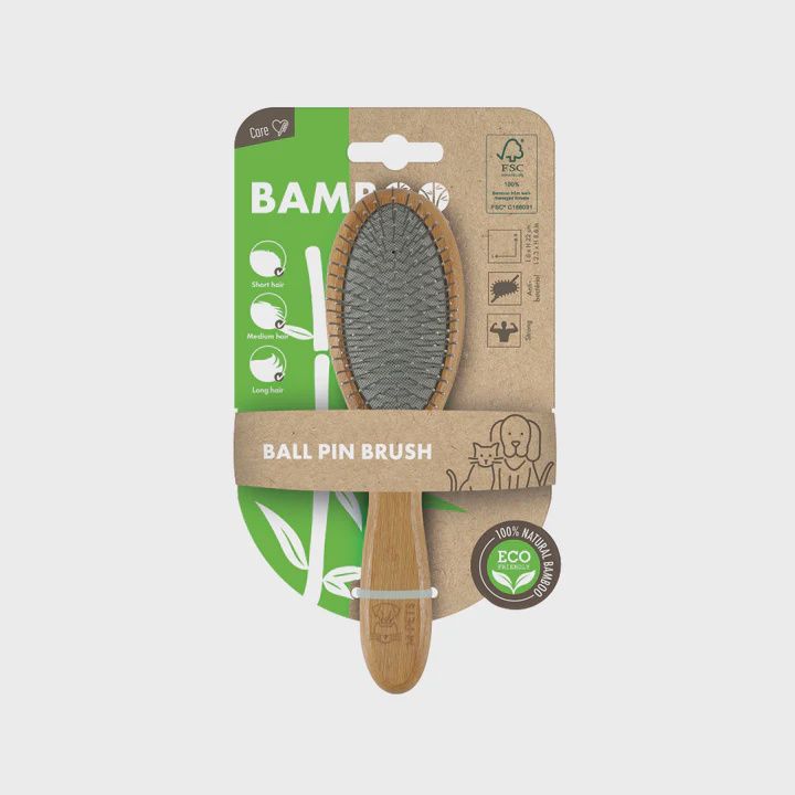 M-PETS Bamboo Ball Pin Brush