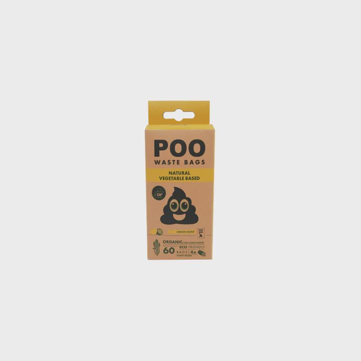 M-PETS Poo Dog Waste Bags Lemon Scented x 60