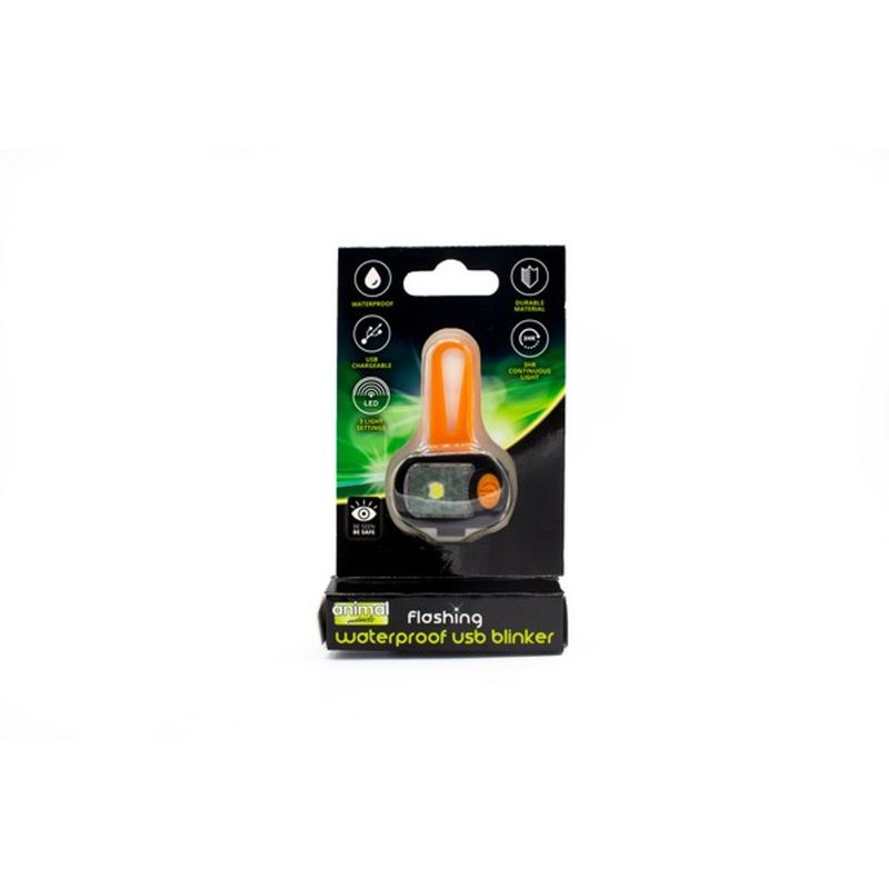 Flashing Safety Waterproof Rectangle USB Blinker Orange Flashing Safety Waterproof Rectangle USB Blinker Orange