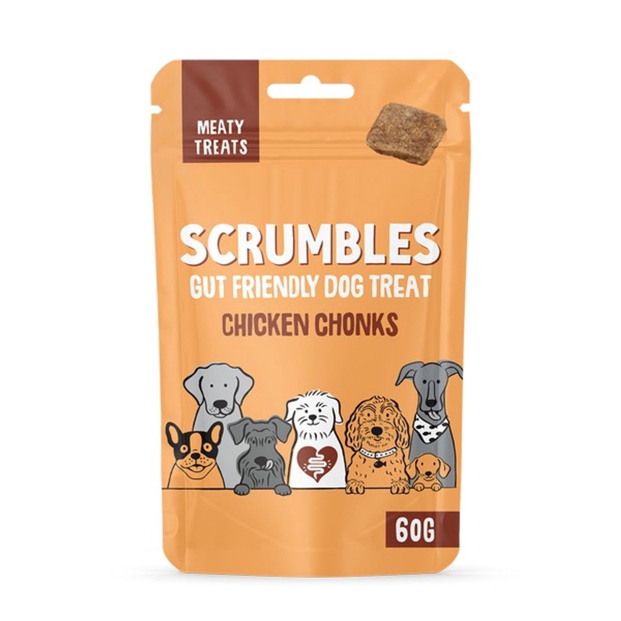 Scrumbles Chicken Chonks Meaty Treats 60g