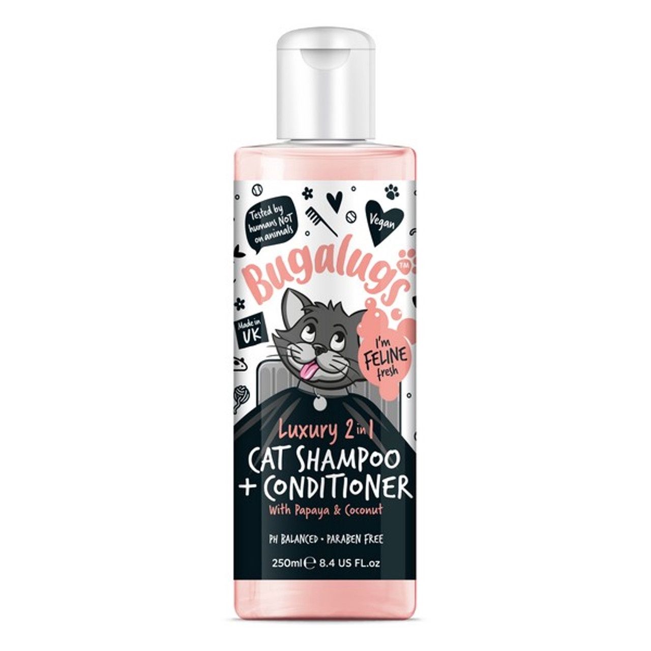 Bugalugs 2 in 1 Cat Shampoo 250ml