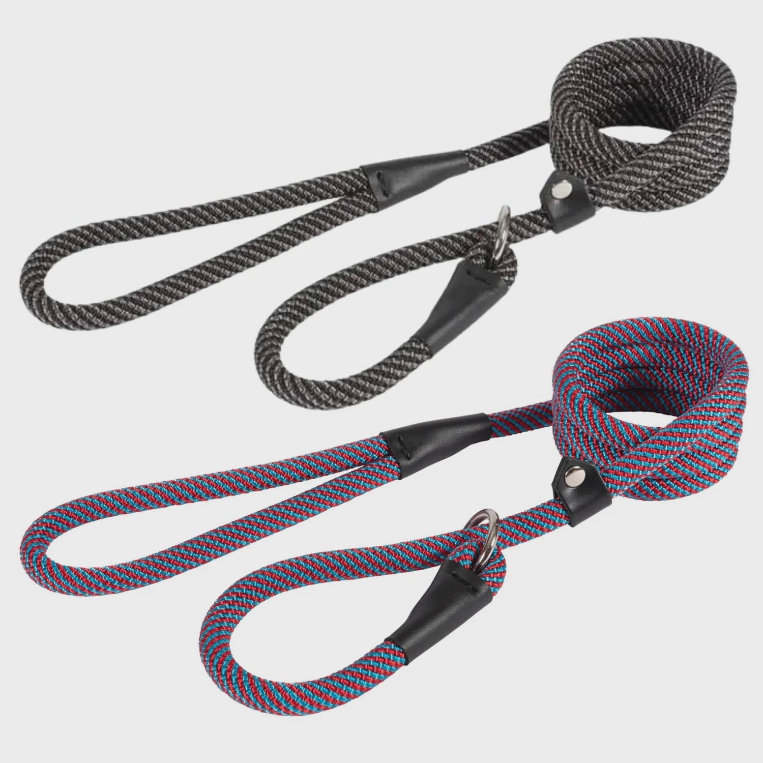 Ancol Extreme Rope Slip Lead, Colour: Black/Grey