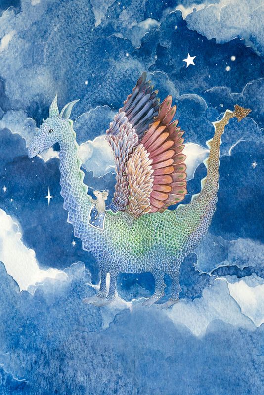 Dragon and Mouse wallsticker