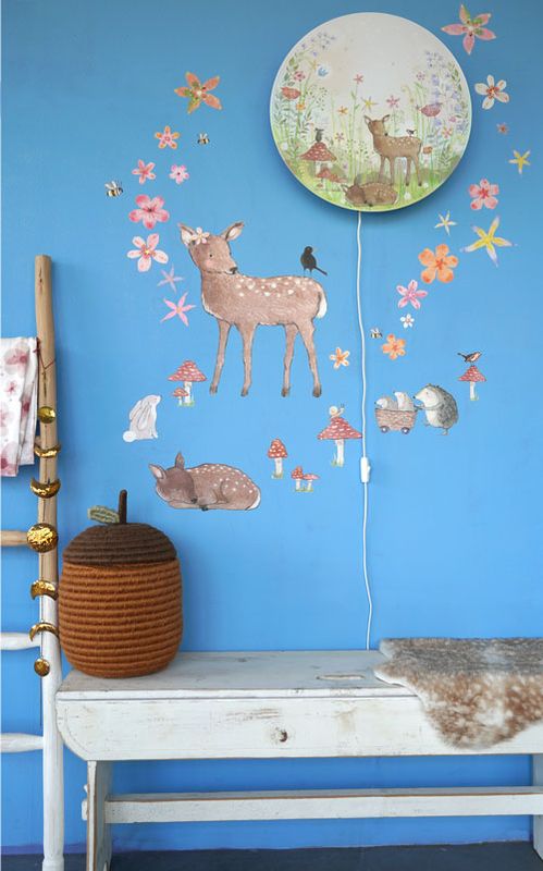 Flower field wall decal