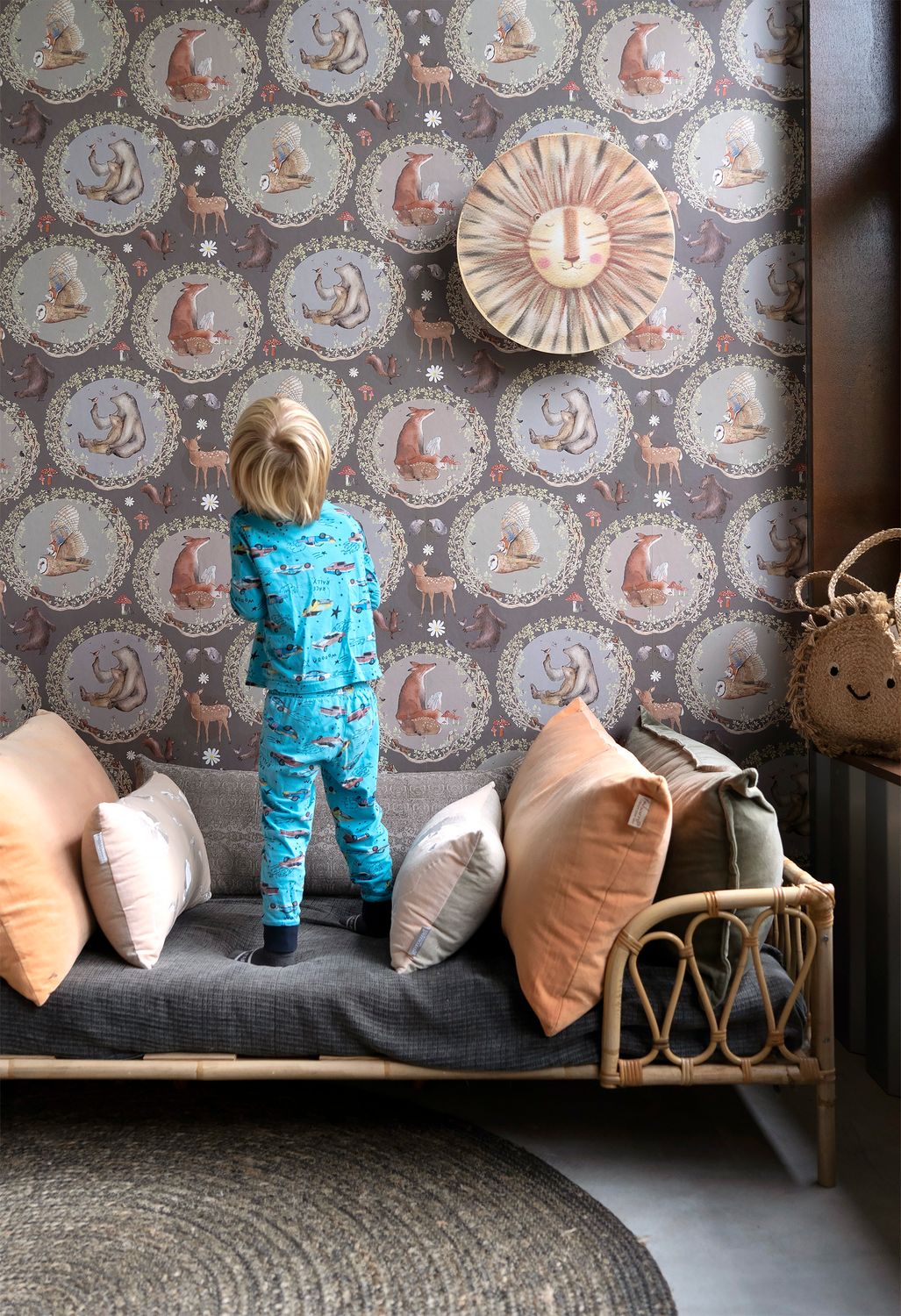 Wonderful Woodland wallpaper Bark brown