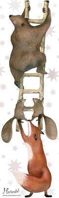 Wallsticker Animal ladder