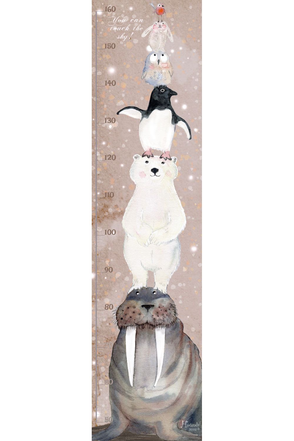 Walrus and friends height chart meter
