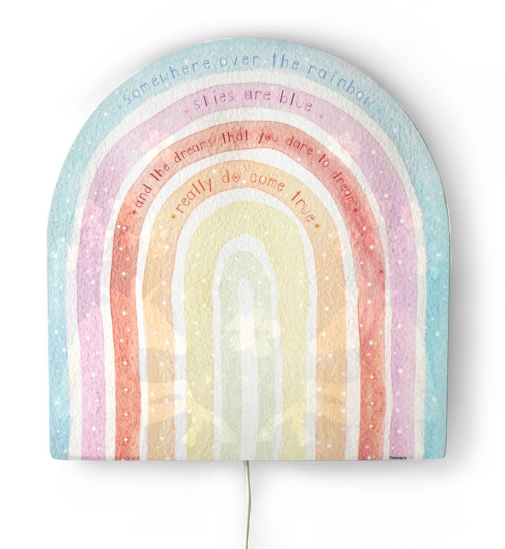 Regenboog wandlamp