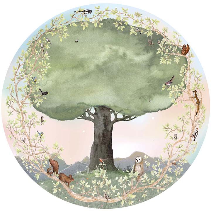 Earth Tree Wallpaper circle large