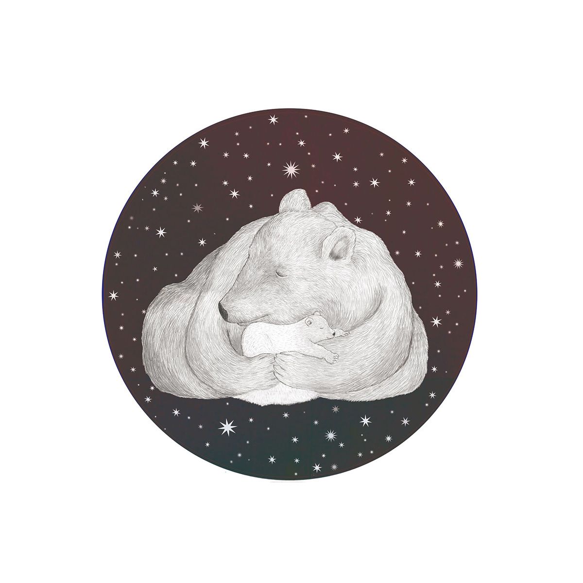 Slumber Bears chocolate mini wall circle