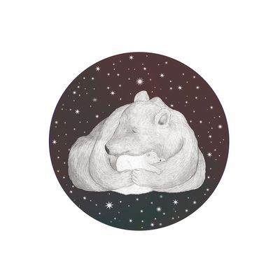 Slumber Bears chocolate mini wall circle