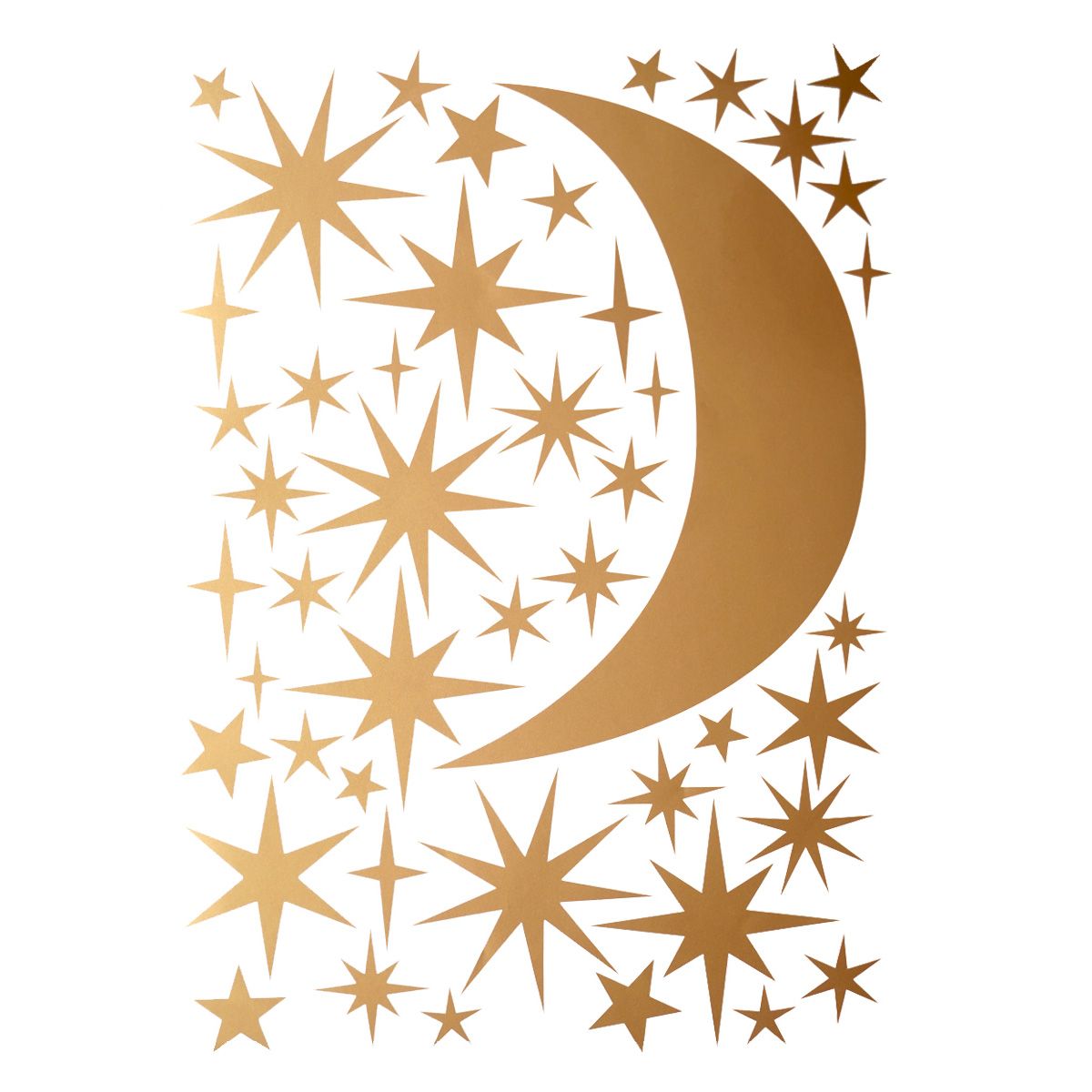 Wallstickers Stars and Moon Gold