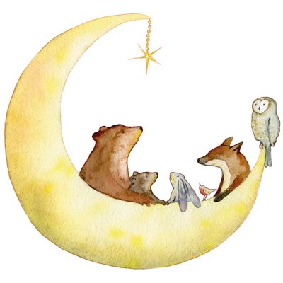 Sailing the Moon Wallsticker