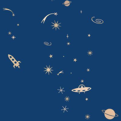 Planet and Stars space stickers