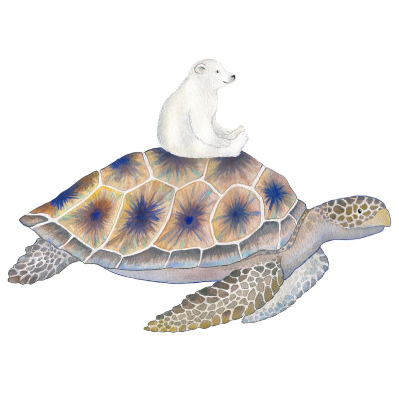 Turtle &amp; Polar Bear Wall sticker