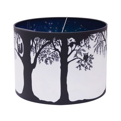 Vollmond Pendelleuchte Vollmond Pendellampe fur Kinderzimmer & Babyzimmer mit Mond, Sternenhimmel und Tieren in die Nacht wenn die Lampe an geht