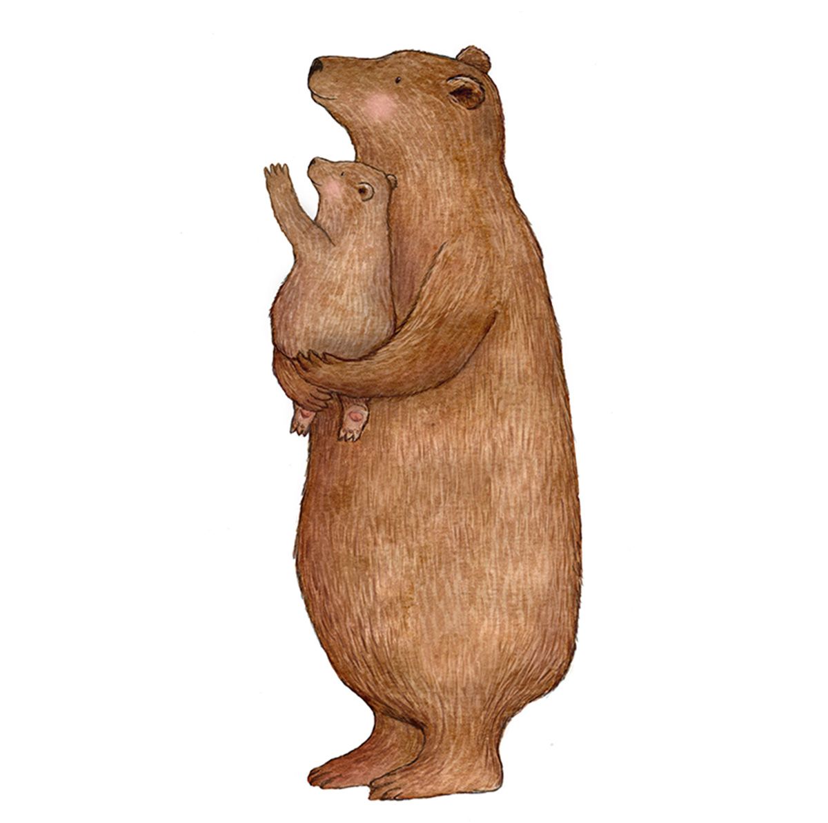 Baby&amp; Bear wall sticker for woodland nursery and kids room. Perfect combination with Sleep Moon wall lamp Hartendief