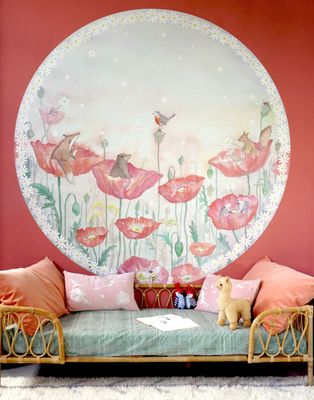 Klaprozendroom behangcirkel