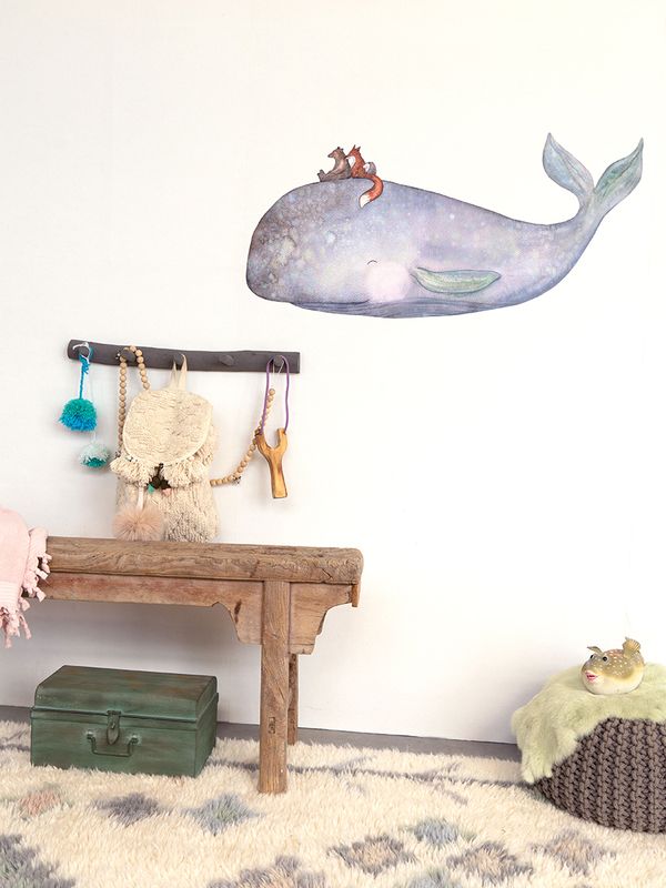 Riding the whale wallsticker