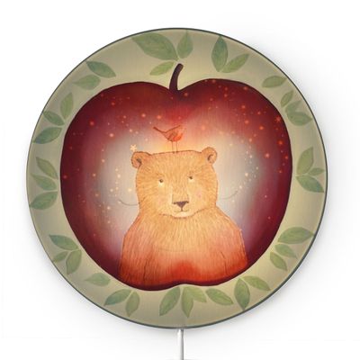 Bär im Apfel Wandlampe