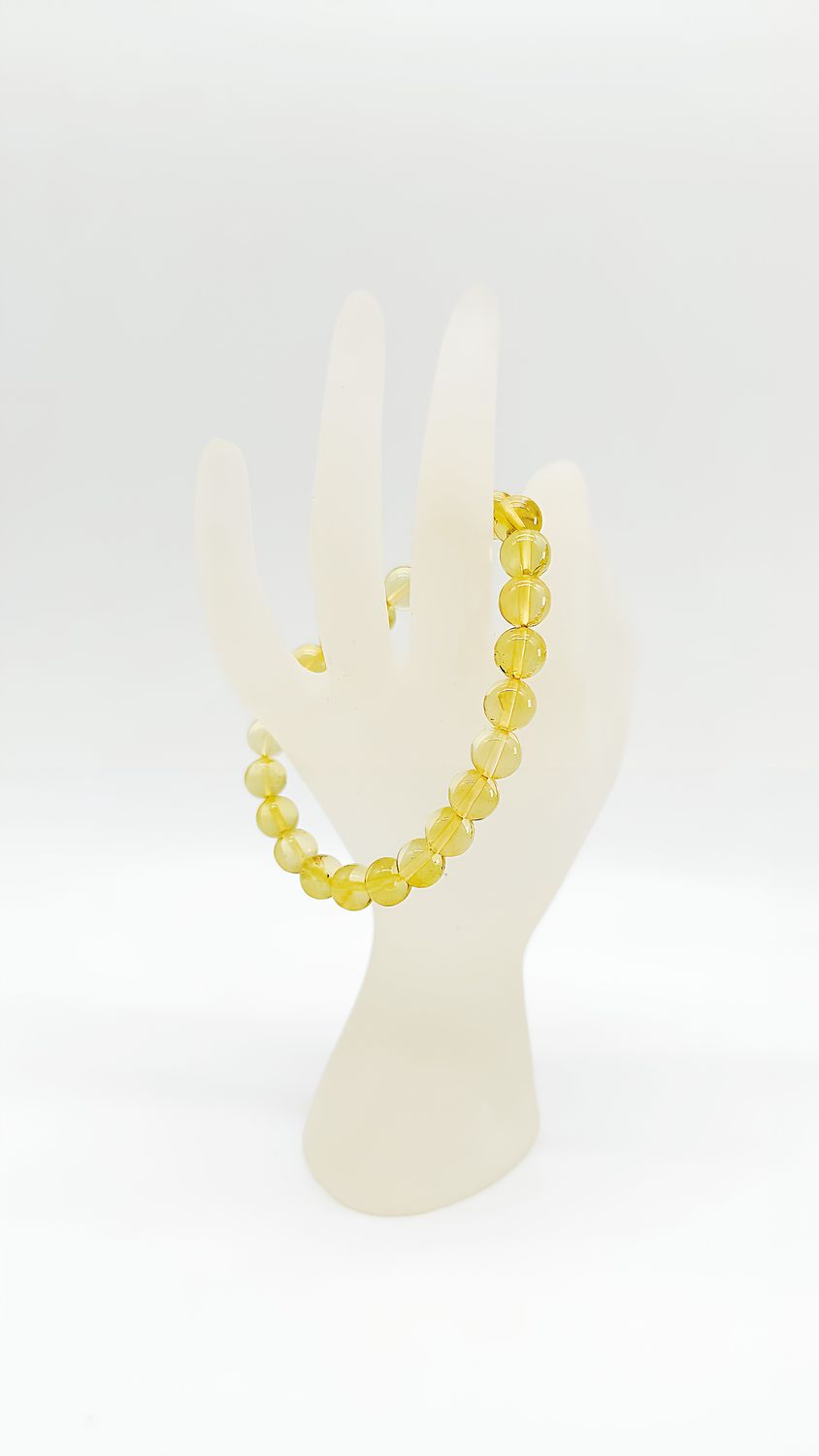 Transparentes grünes Bernstein-Armband – Ein echter Hingucker