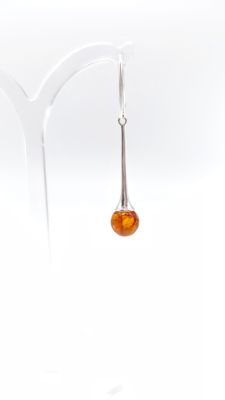 Ohrschmuck mit echtem Bernstein – modern &amp; elegant